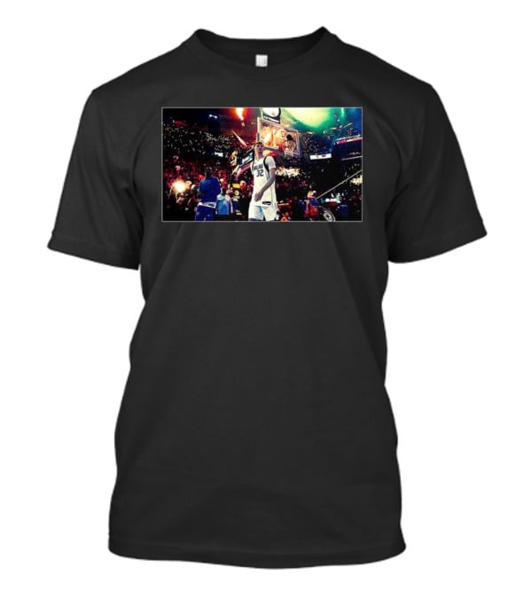 Cooper Flagg Dallas Mavericks 32 Basketball Court Action Scene T-Shirt