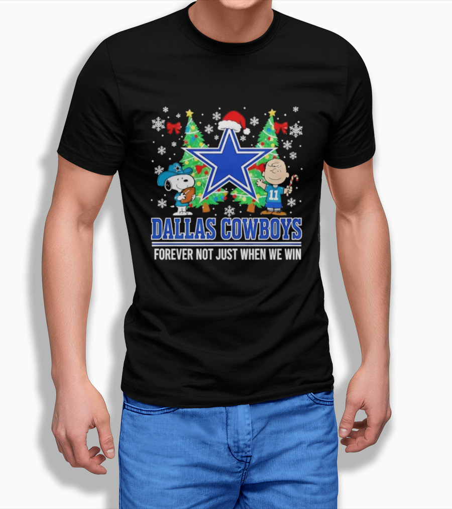 Dallas Cowboys Snoopy Christmas Forever Not Just When We Win T-Shirt