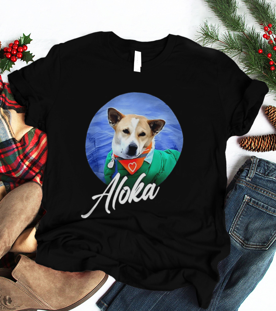 Aloka Dog Walk Heart Bandana Peaceful Canine T-Shirt