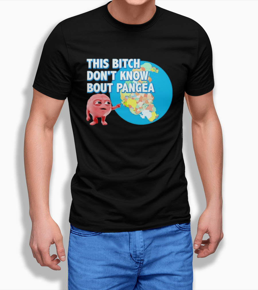 This Bitch Don't Know Bout Pangea Brain Meme Map T-Shirt