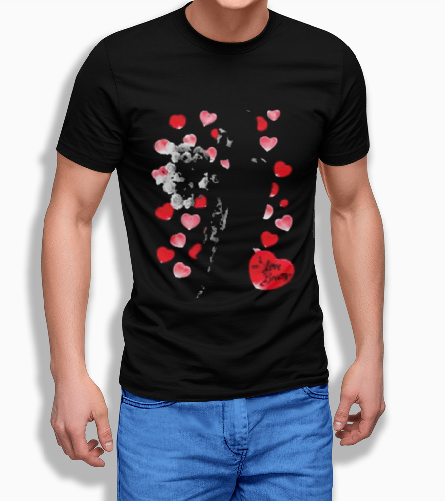 Chris Brown I Love Breezy Heart Petals T-Shirt