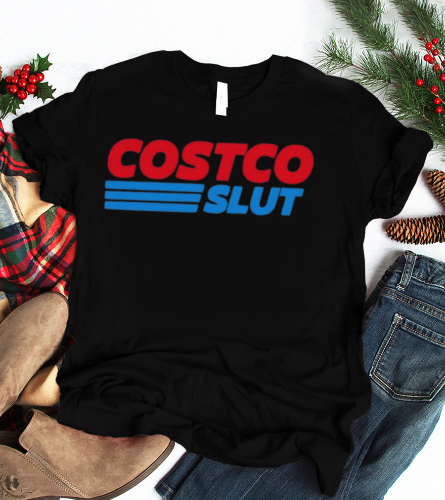 Costco Slut Bold Red Blue T-Shirt