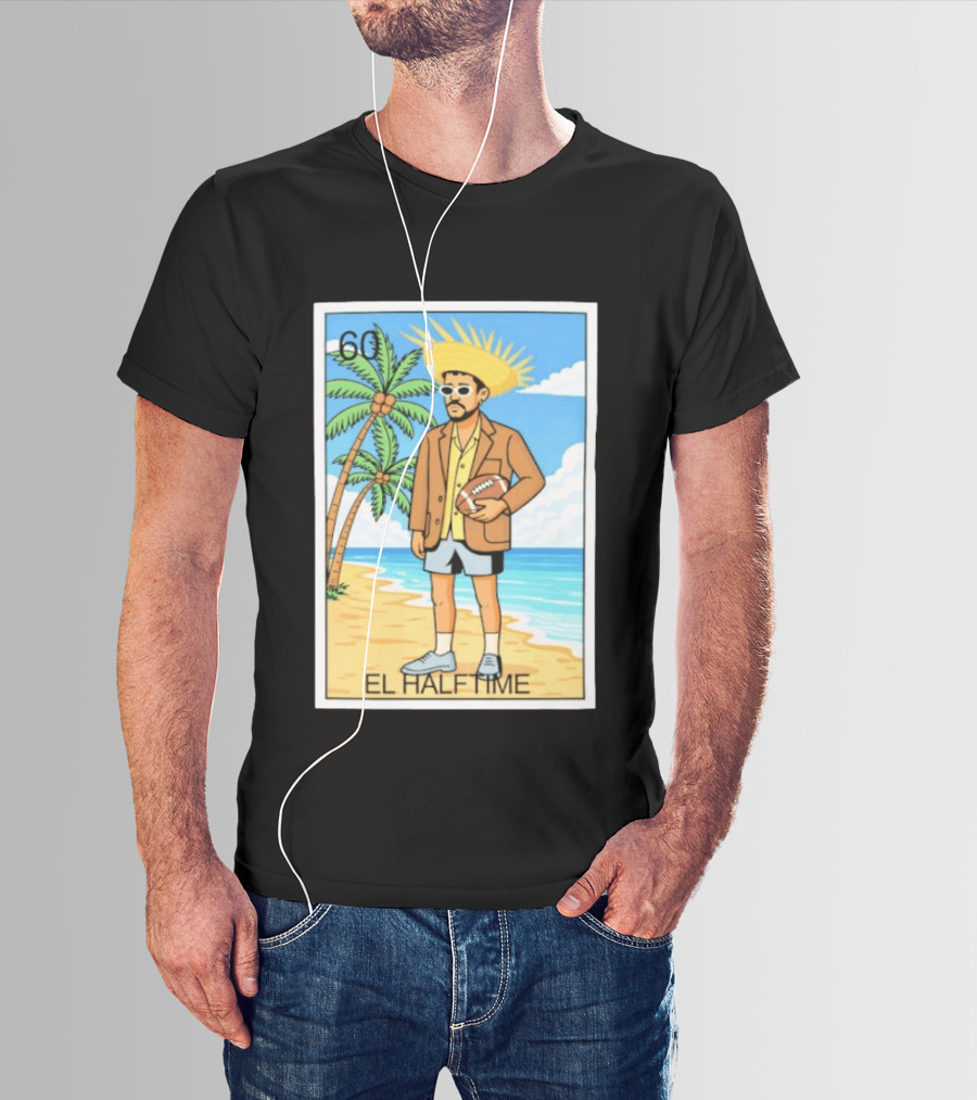 El Halftime 60 Beach Football Guy T-Shirt