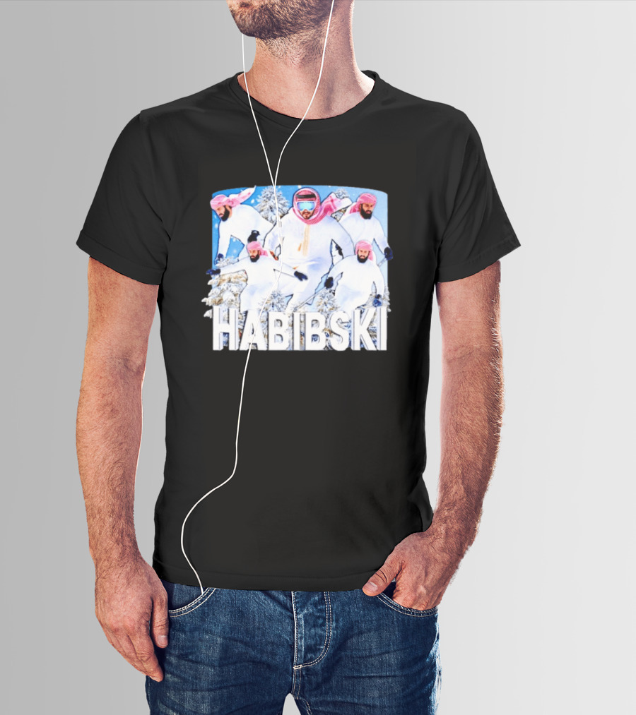 Habibski Habibi Skiing Adventure Winter Fun T-Shirt