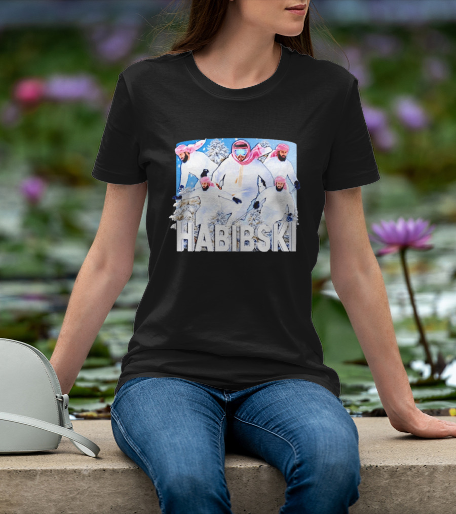 Habibski Habibi Skiing Adventure Winter Fun T-Shirt
