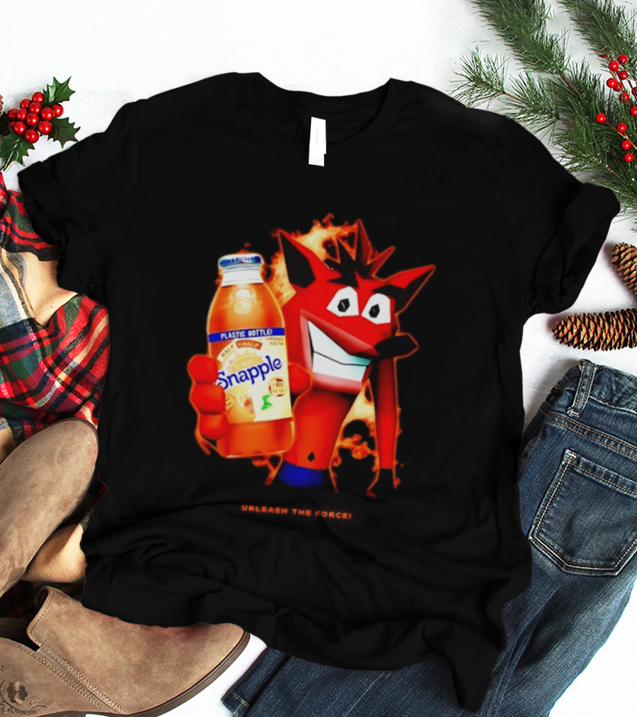 Crash Bandicoot Holding Snapple Retro 90s T-Shirt
