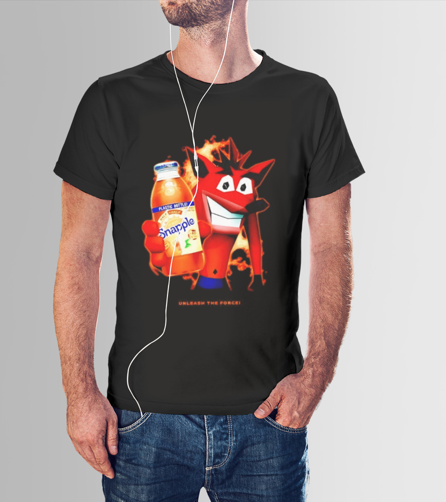 Crash Bandicoot Holding Snapple Retro 90s T-Shirt