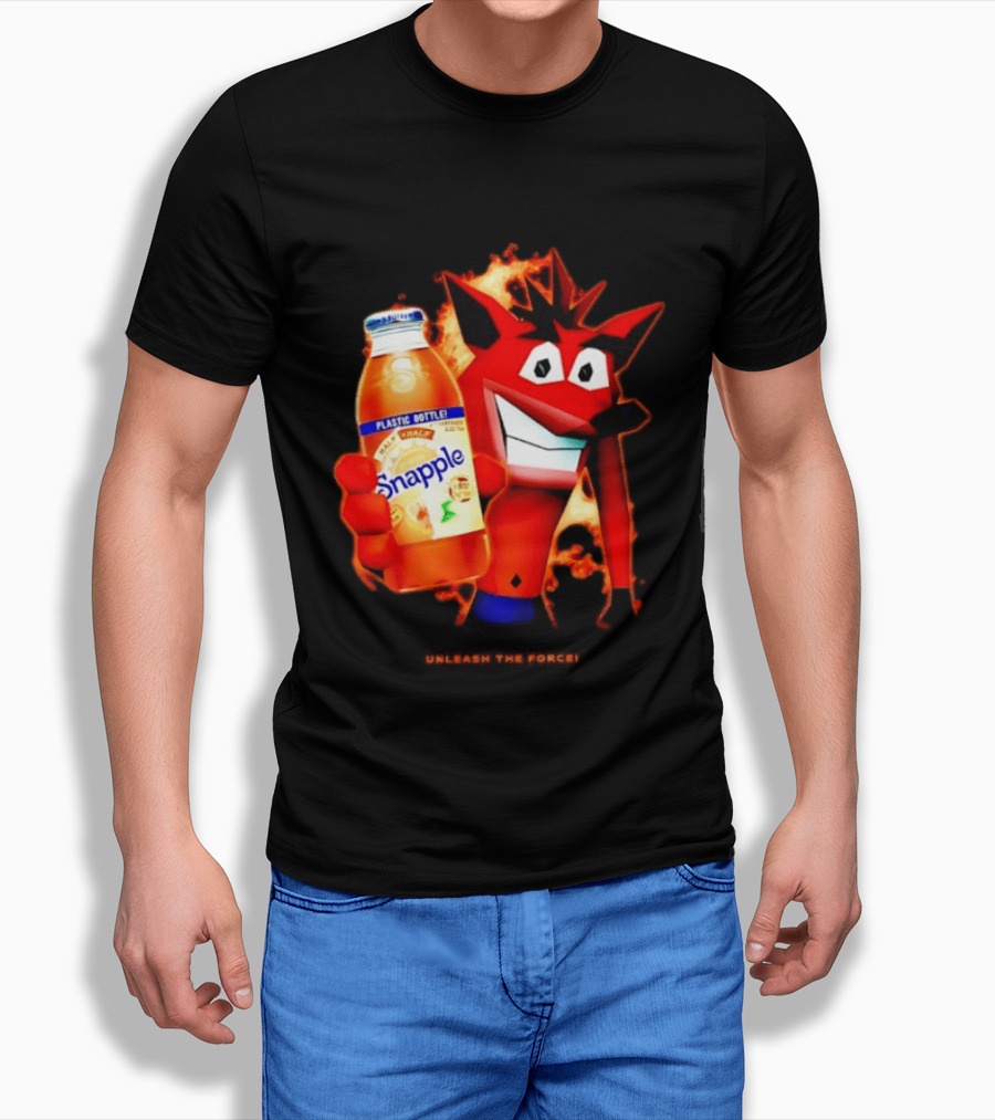 Crash Bandicoot Holding Snapple Retro 90s T-Shirt