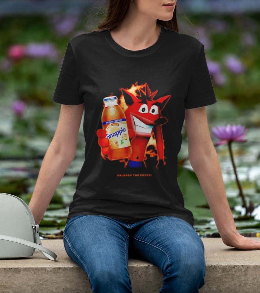 Crash Bandicoot Holding Snapple Retro 90s T-Shirt