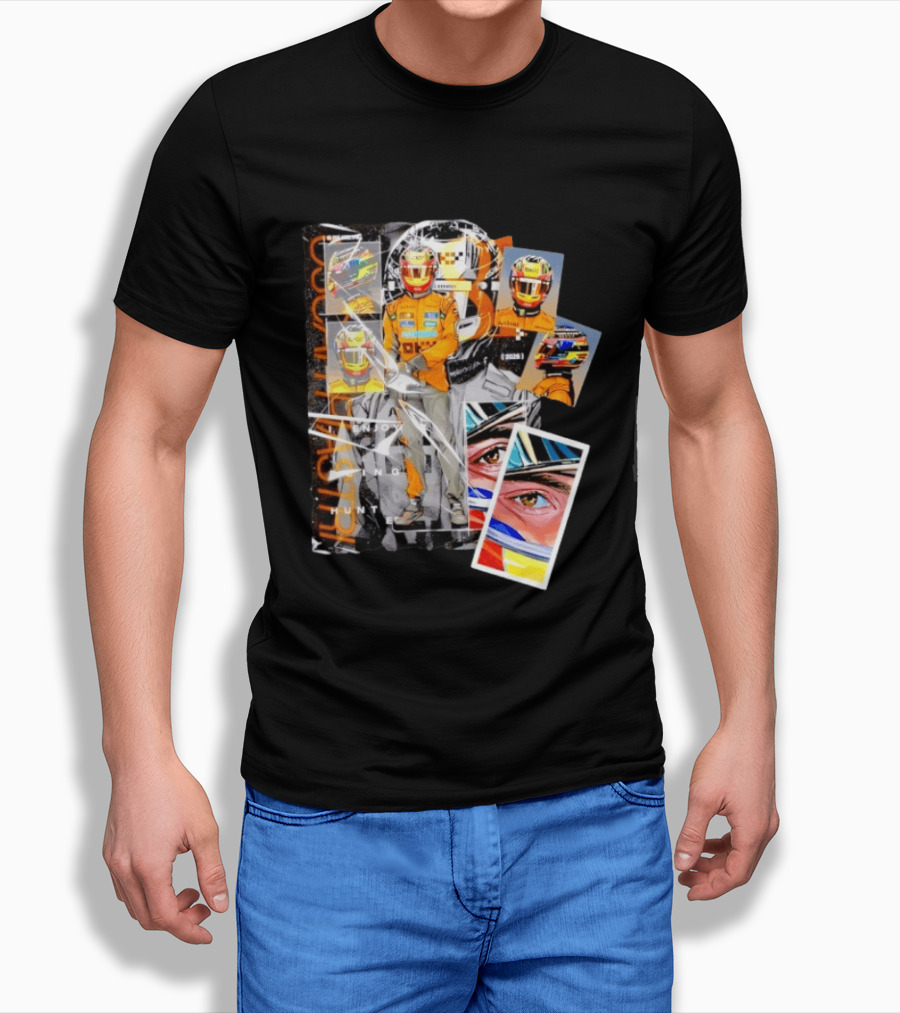 Oscar Piastri McLaren F1 2026 Racing I Enjoy Being Hunted Helmet Suit T-Shirt