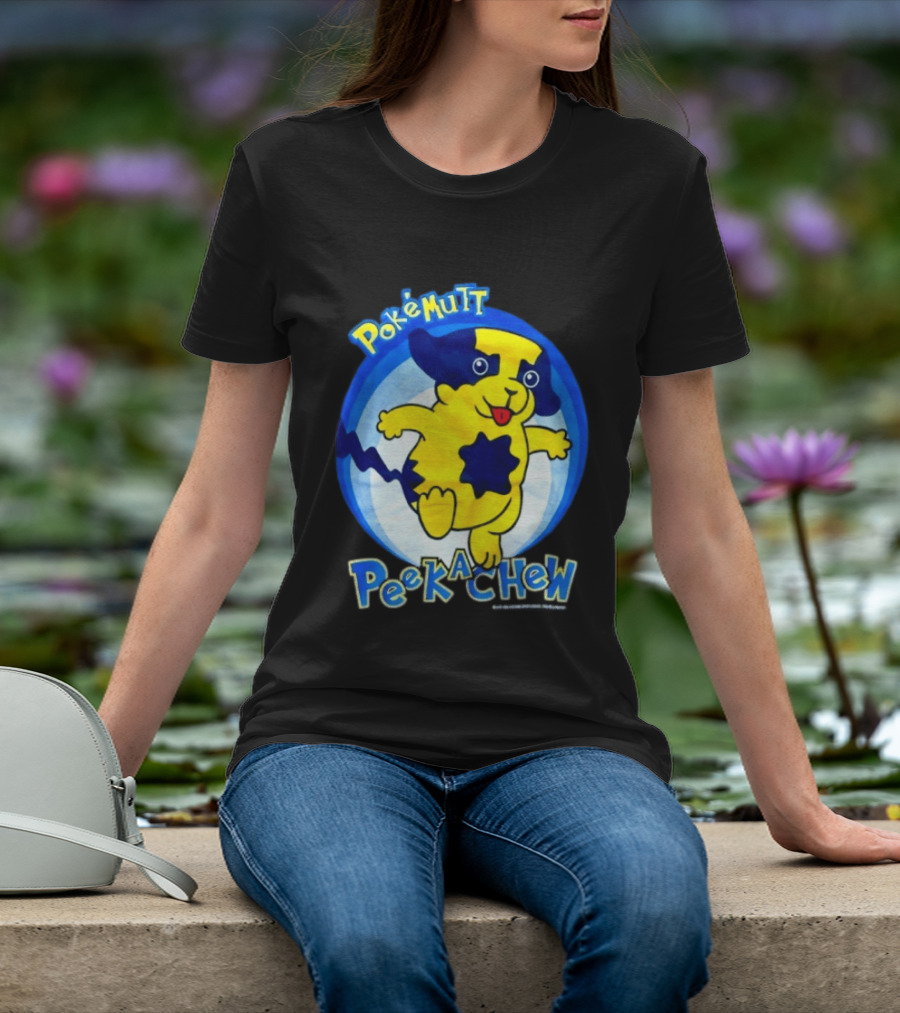 Pokemutt Peekachew Classic Fun Character Mashup T-Shirt