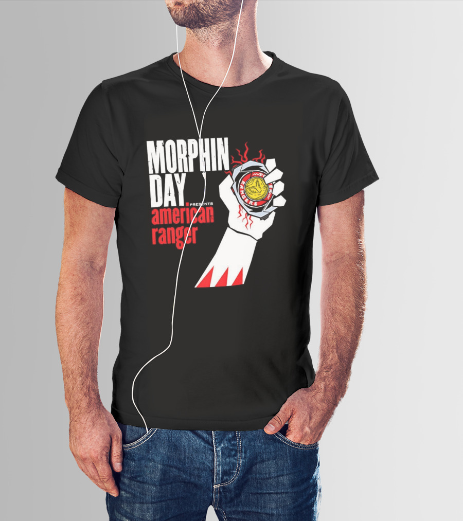 Power Rangers Morphin Day Presents American Ranger Power Coin Action T-Shirt
