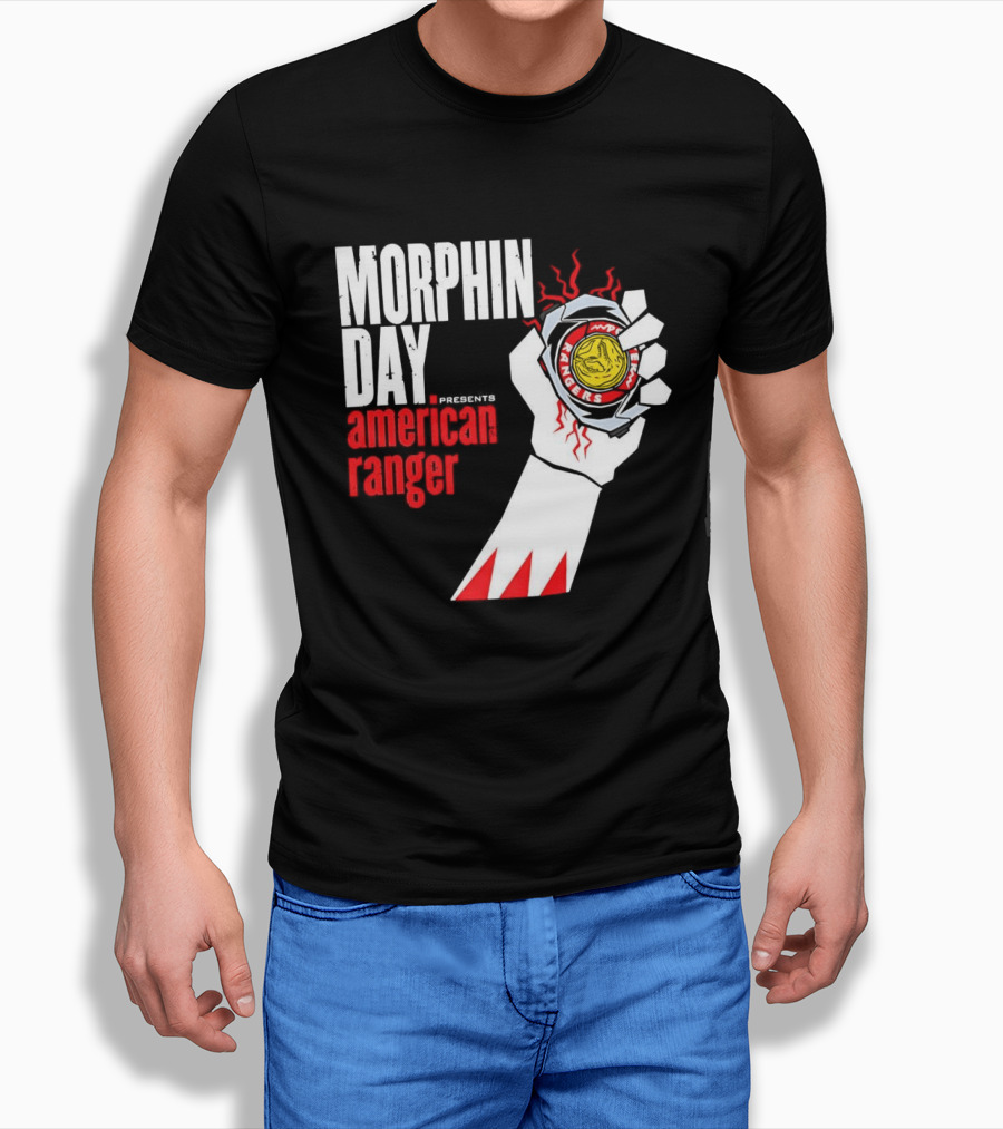 Power Rangers Morphin Day Presents American Ranger Power Coin Action T-Shirt