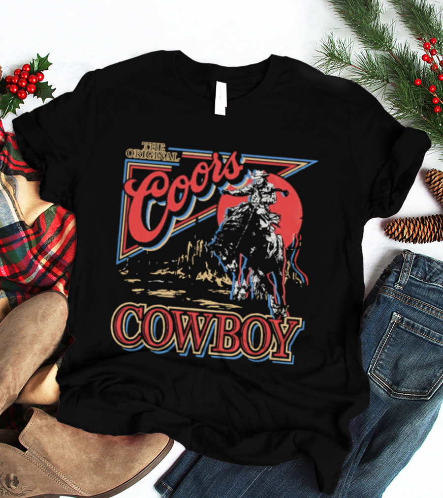 The Original Coors Cowboy Riding Western T-Shirt