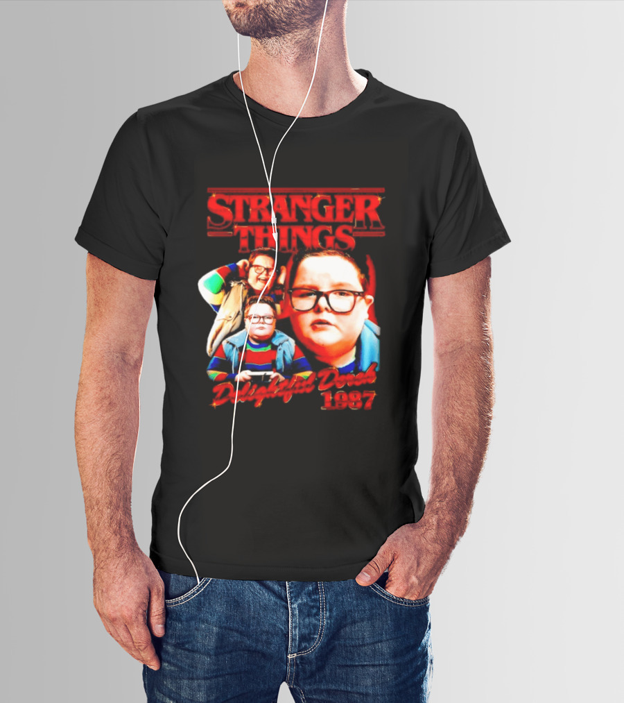 Stranger Things Delightful Derek 1987 Collage Montage T-Shirt