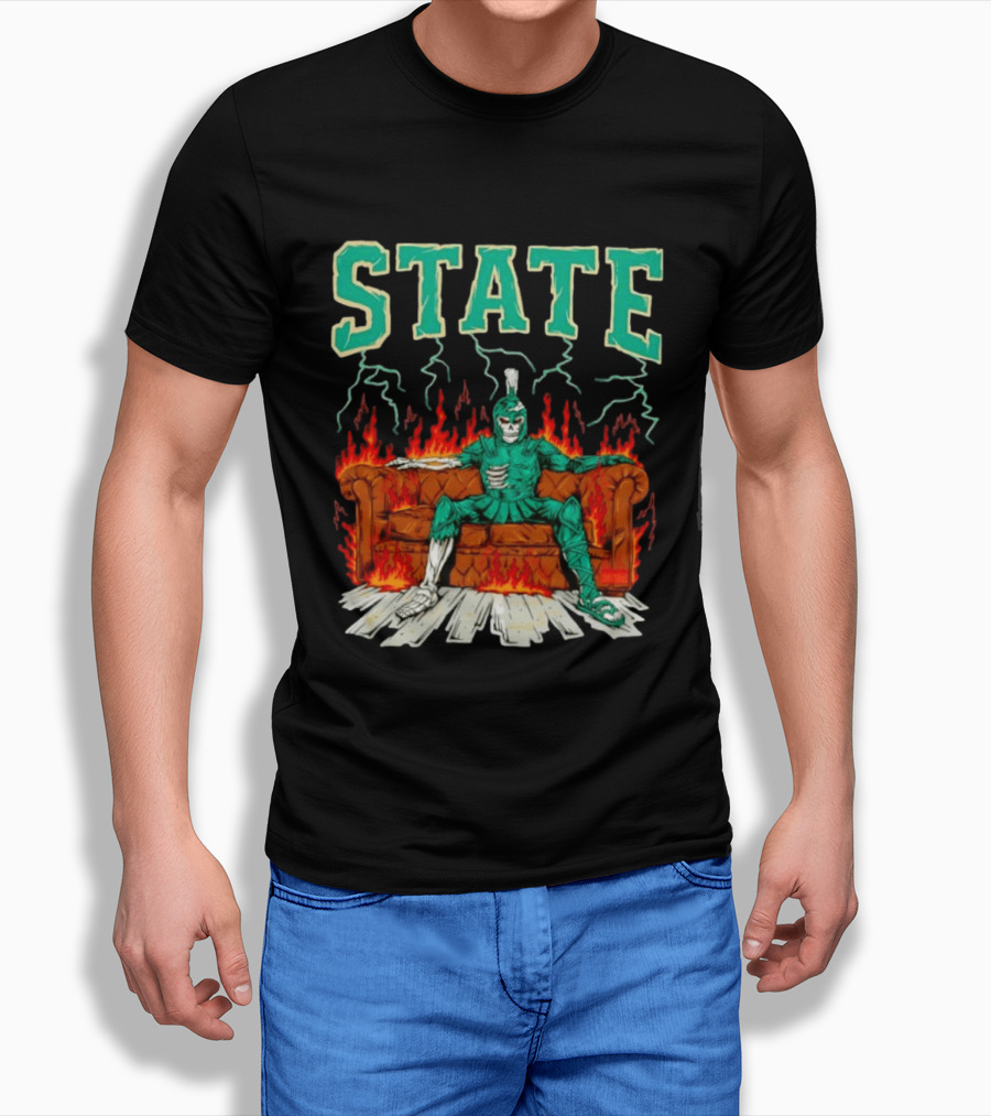 STATE Burning Couch Spartan T-Shirt
