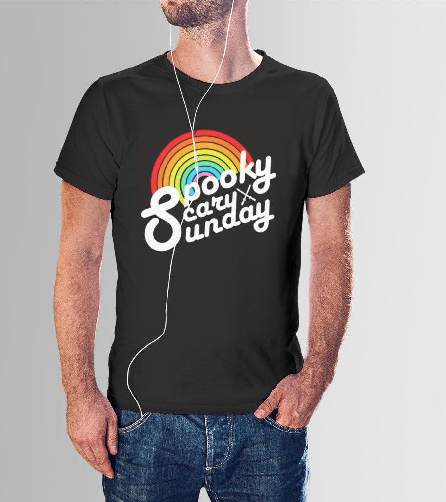 Coryxkenshin Spooky Scary Sunday Rainbow T-Shirt
