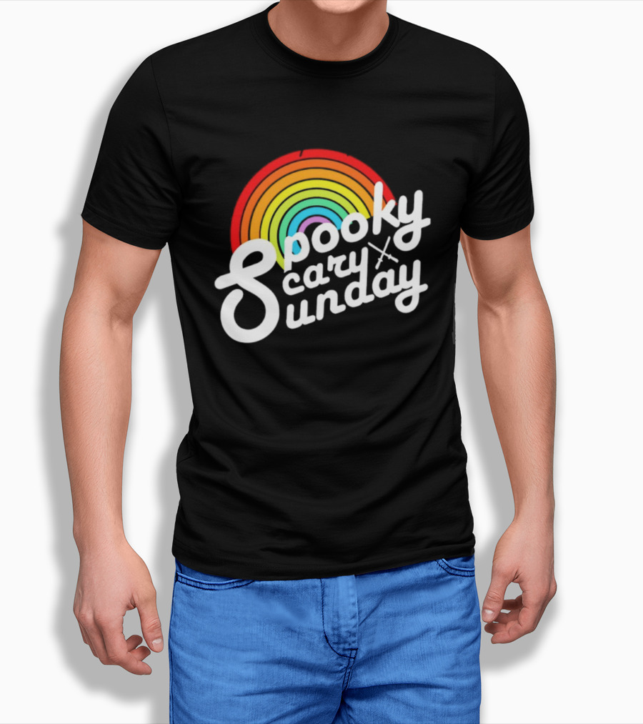 Coryxkenshin Spooky Scary Sunday Rainbow T-Shirt