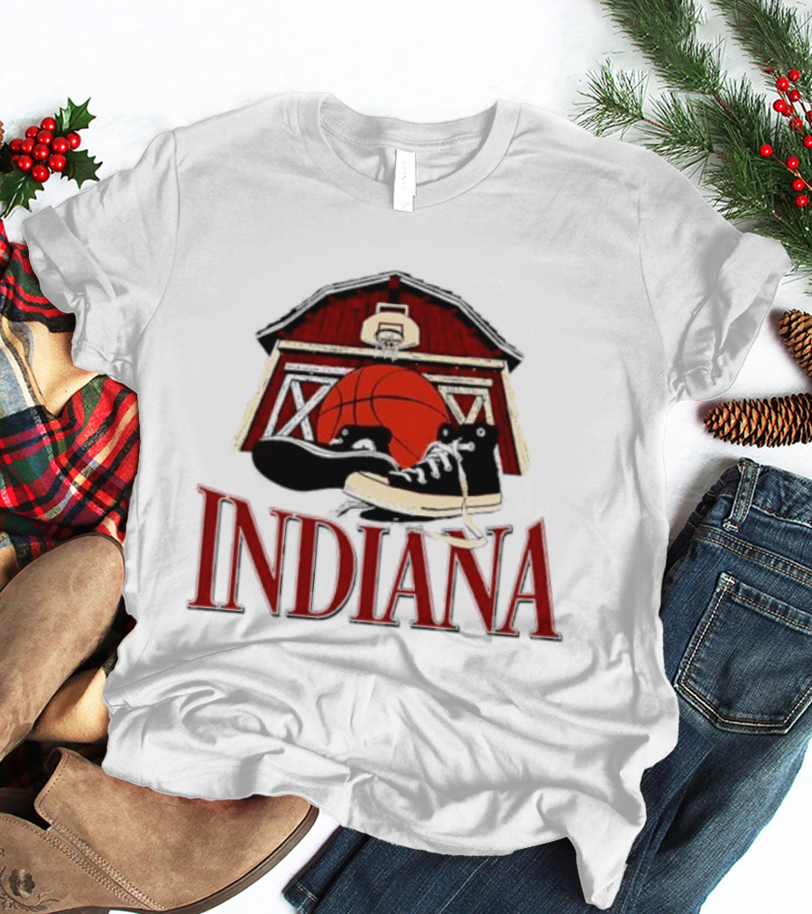 Heartland Hoops Indiana Basketball Barn Sneakers T-Shirt