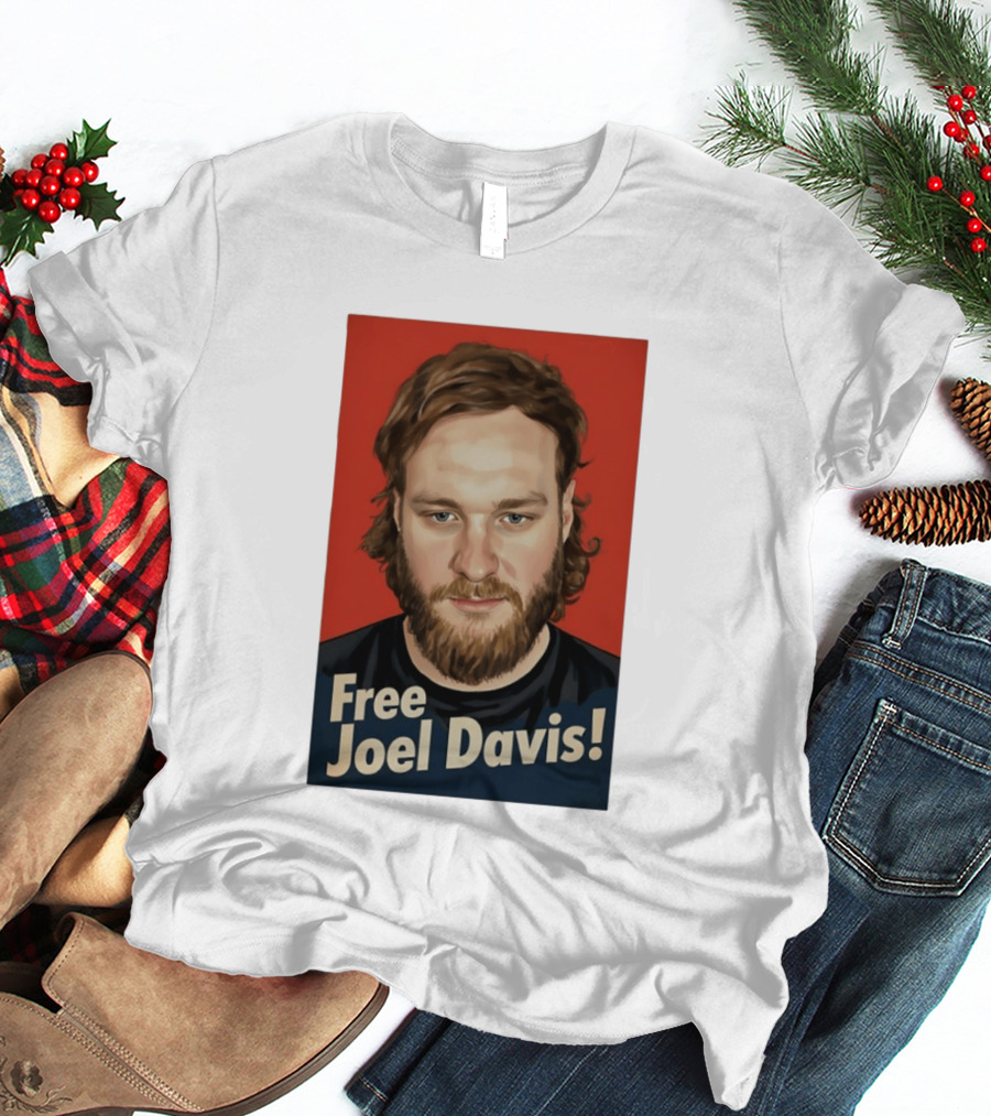 Free Joel Davis Bold Portrait Red T-Shirt