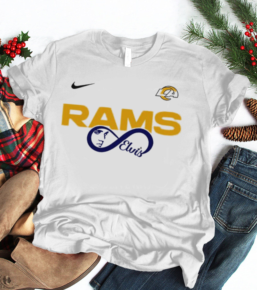 Nike Los Angeles Rams LA Logo Elvis Presley Fans T-Shirt