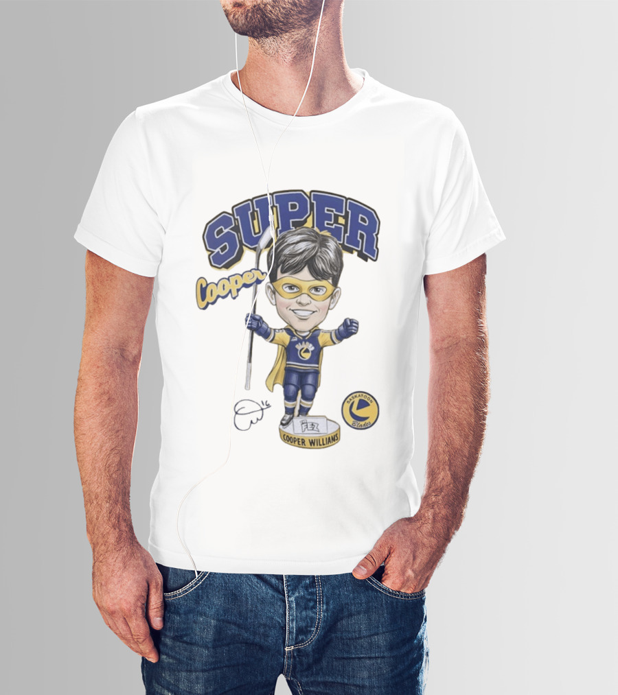 Super Cooper Williams Saskatoon Blades Bobblehead T-Shirt