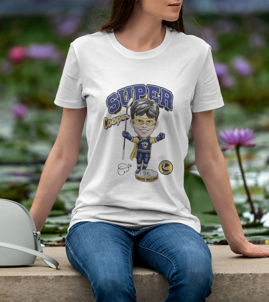 Super Cooper Williams Saskatoon Blades Bobblehead T-Shirt