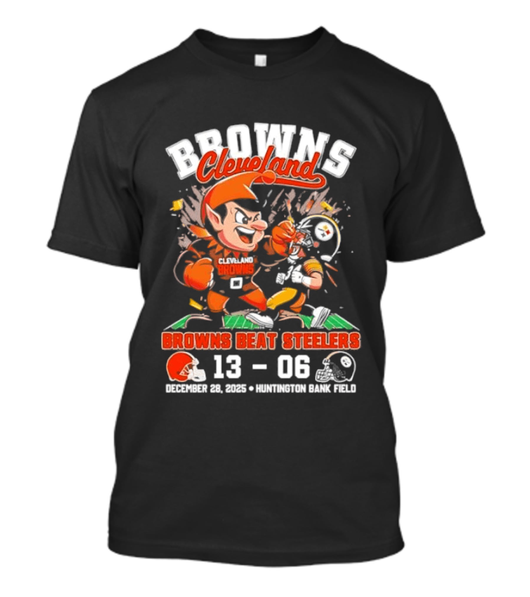 Cleveland Browns Beat Steelers 13 06 December 24 2005 Huntington Bank Field T-Shirt