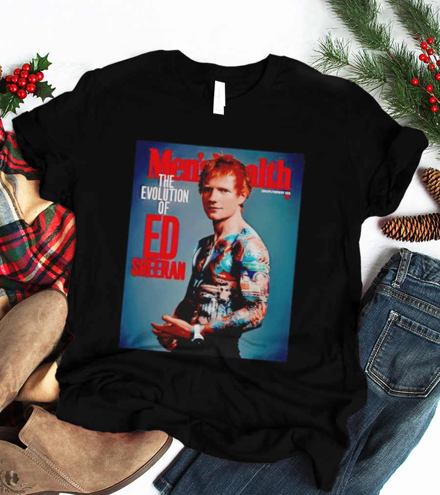 Men's Health UK January February Issue The Evolution Of Ed Sheeran T-Shirt