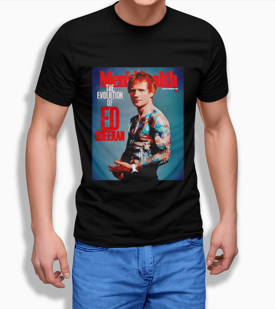 Men's Health UK January February Issue The Evolution Of Ed Sheeran T-Shirt