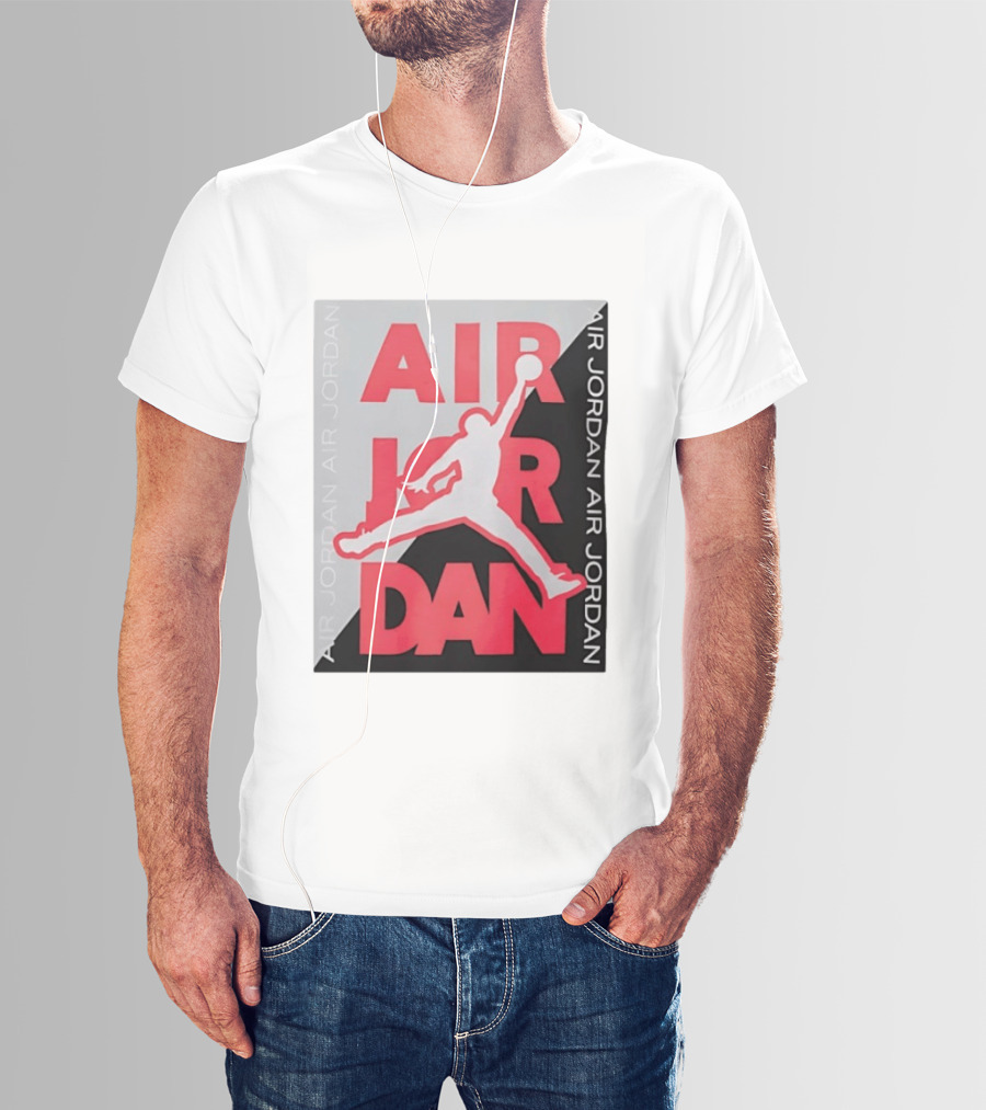 Air Jordan Repeat Jump Silhouette Red And Black T-Shirt
