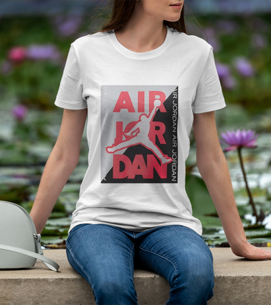 Air Jordan Repeat Jump Silhouette Red And Black T-Shirt