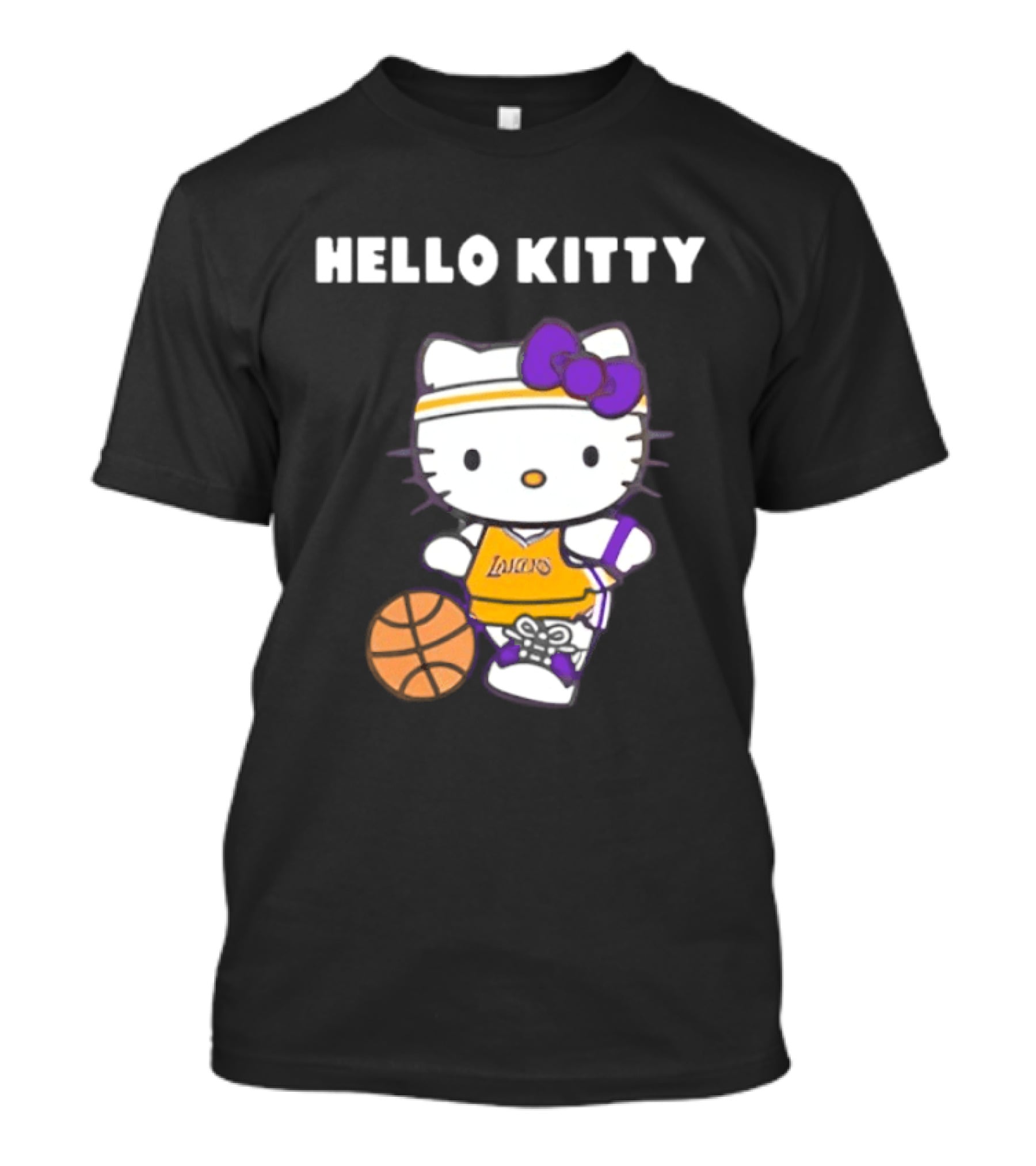 Los Angeles Lakers Hello Kitty Basketball Collaboration T-Shirt