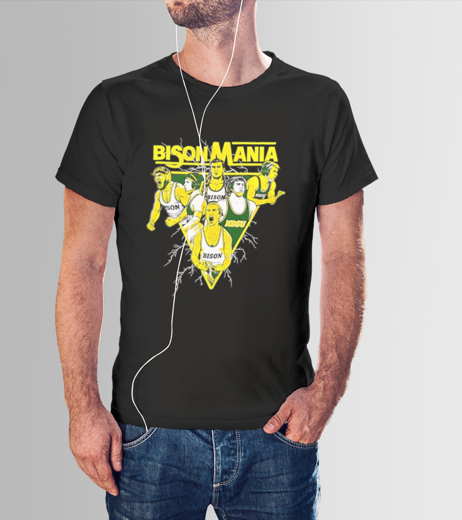 Bison Mania North Dakota State University NDSU Sports Team Spirit T-Shirt