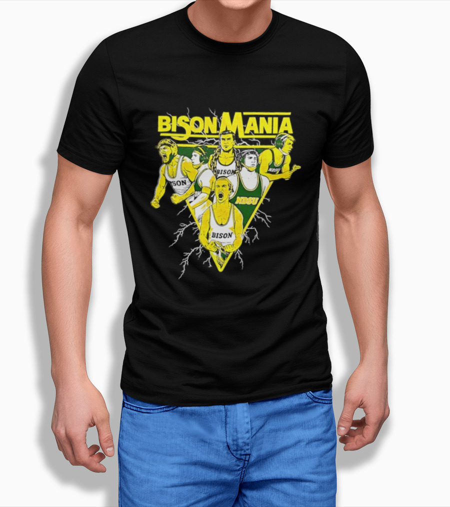 Bison Mania North Dakota State University NDSU Sports Team Spirit T-Shirt