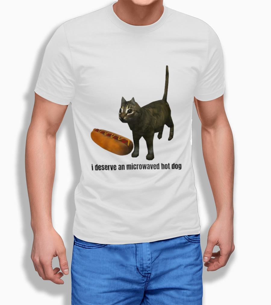 I Deserve An Microwaved Hot Dog Cat And Sausage Combo T-Shirt
