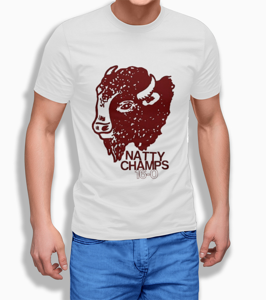 Indiana Hoosiers Natty Champs 16 0 Bison Head Celebration T-Shirt