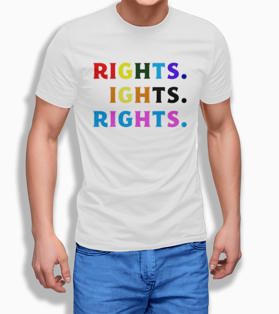 LGBT Rights Rights Rights Rainbow Pride T-Shirt