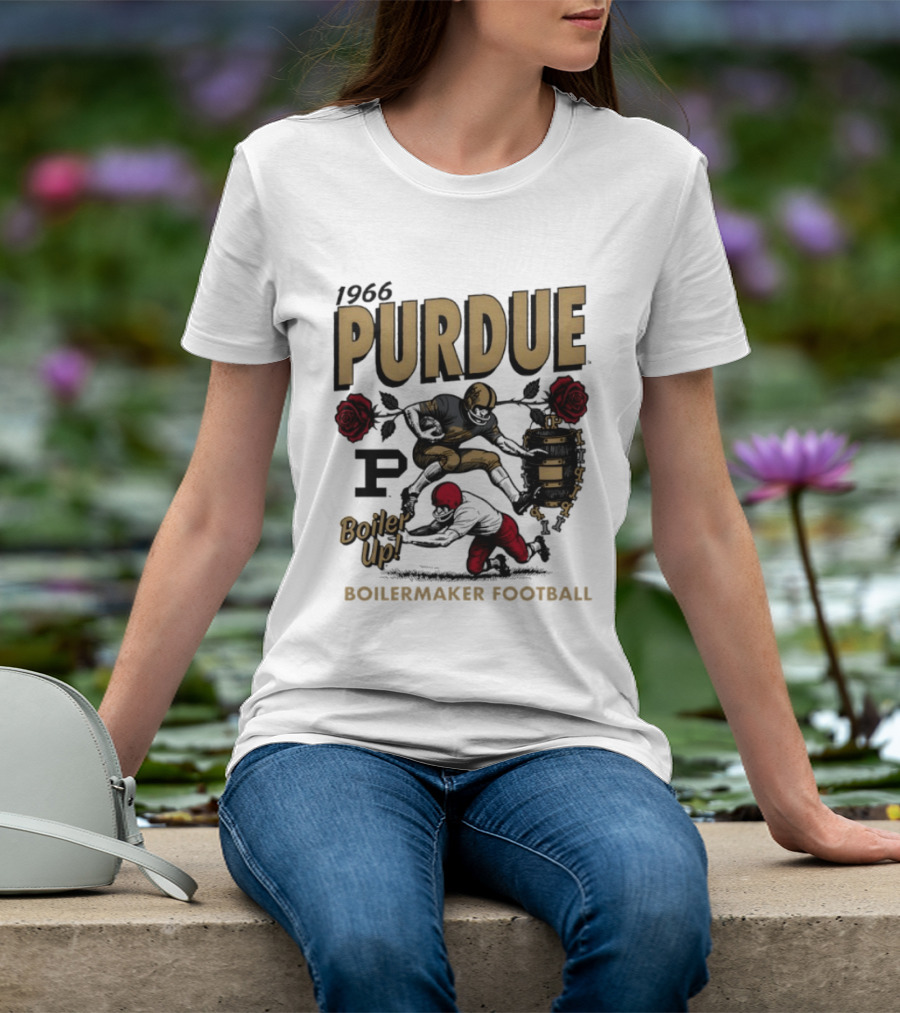 1966 Purdue Boilermaker Football Rose Bowl Boiler Up T-Shirt