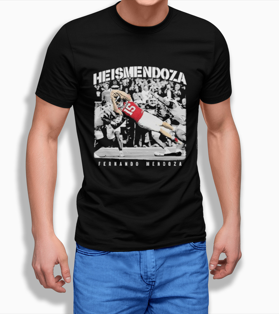 HEISMENDOZA Fernando Mendoza Football Diving Catch T-Shirt