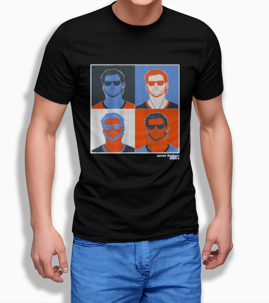 Jarrett Stidham Pop Art Style Sunglasses Quadrant T-Shirt