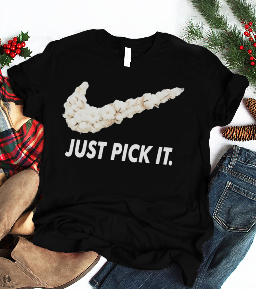 JUST PICK IT Cotton Swoosh T-Shirt