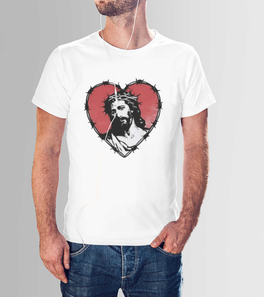 Jesus Crown Of Thorns Heart T-Shirt