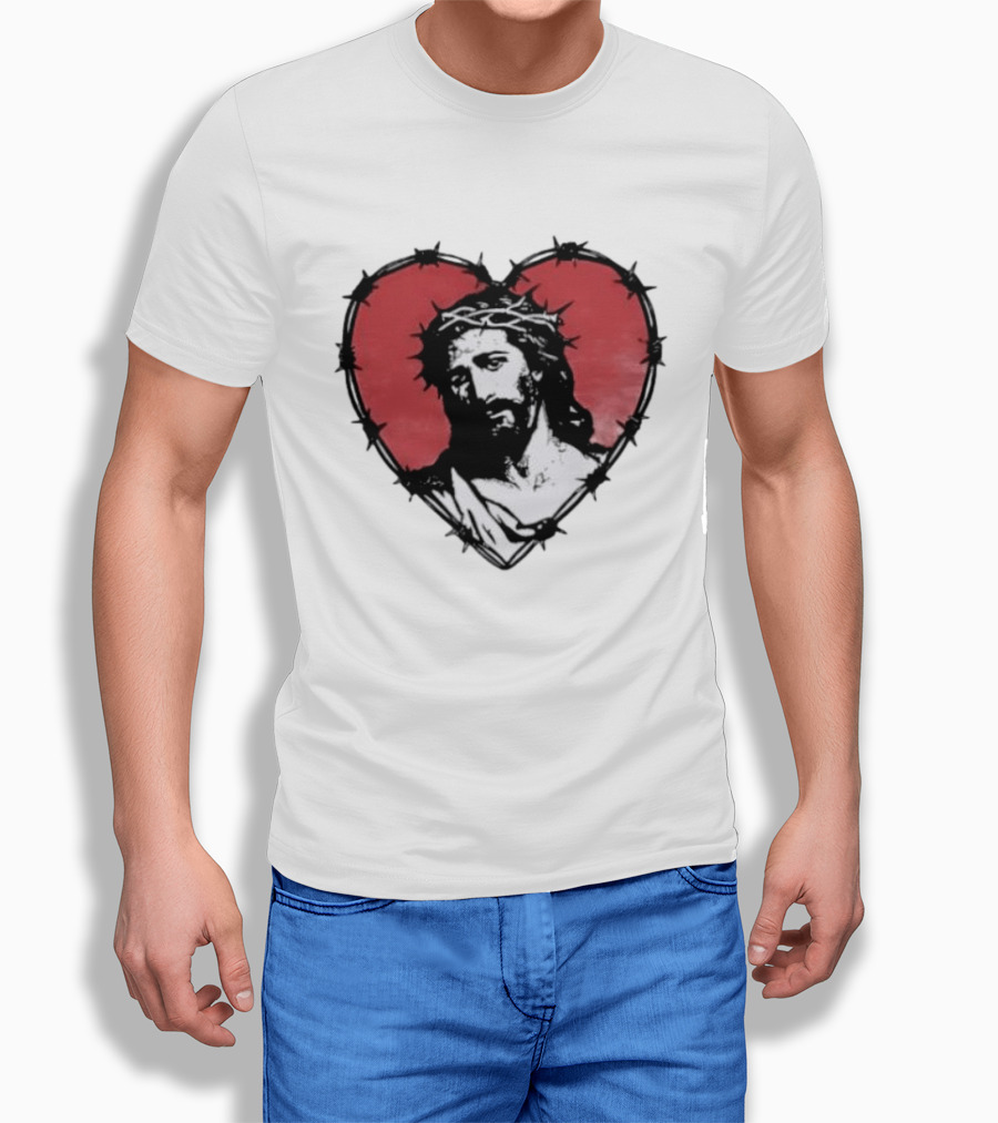Jesus Crown Of Thorns Heart T-Shirt
