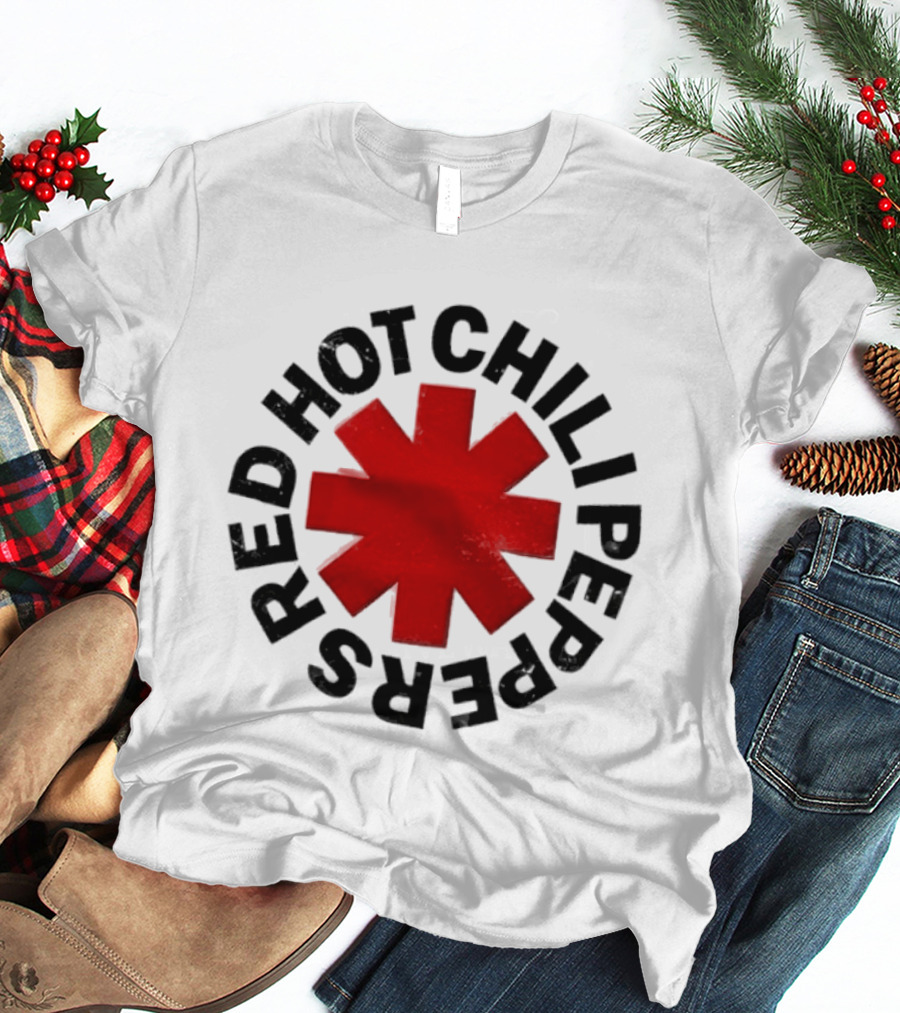 Red Hot Chili Peppers Red Asterisk Iconic Band T-Shirt
