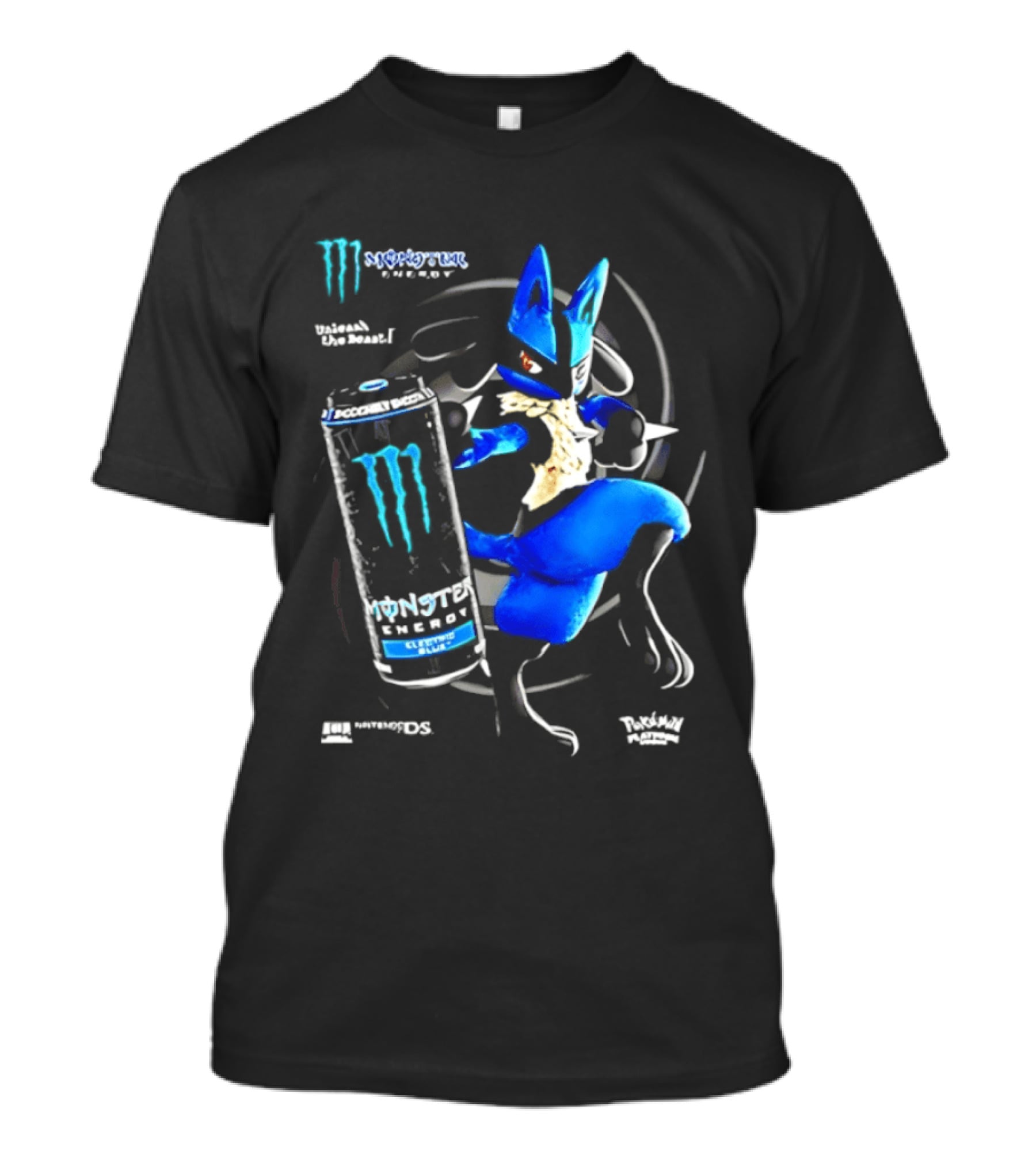 Pokémon Lucario Monster Energy Can Líquido Azulado Invigorante T-Shirt