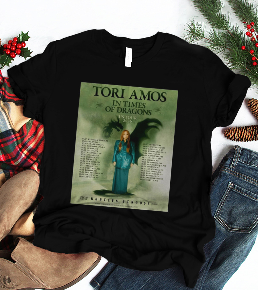 Tori Amos In Times Of Dragons US Tour 2026 Greek Theatre Los Angeles T-Shirt