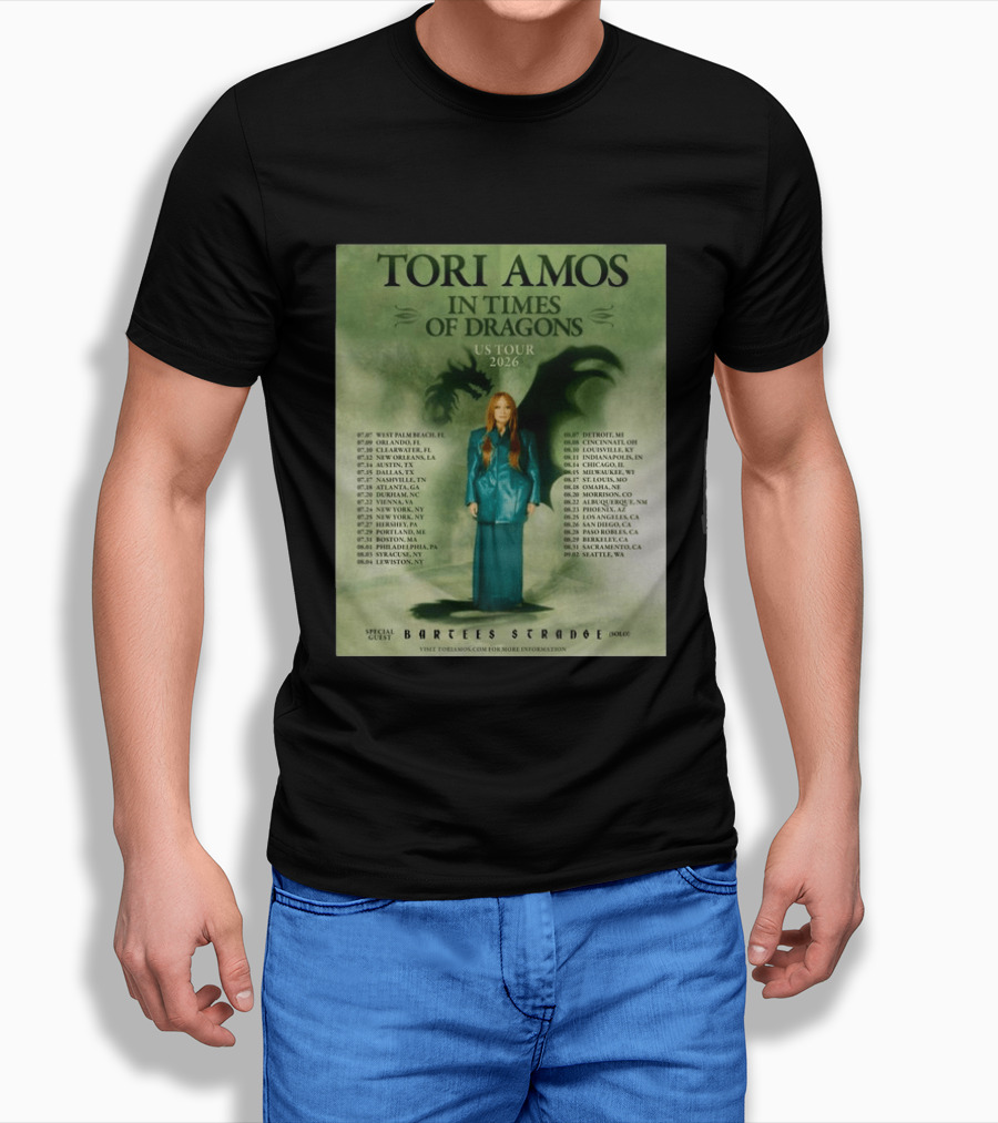 Tori Amos In Times Of Dragons US Tour 2026 Greek Theatre Los Angeles T-Shirt