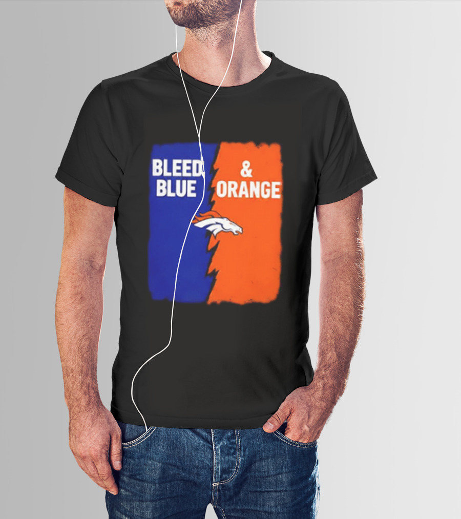 Bleed Blue And Orange Denver Broncos T-Shirt