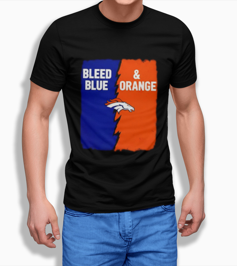Bleed Blue And Orange Denver Broncos T-Shirt